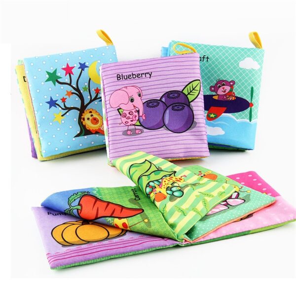 0-12Monthes Baby Cloth Book Fruits Animals Cognize Puzzle Book Infant Kids Early Learning Educational Fabric Books Toys игрушк - Image 3