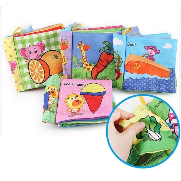 0-12Monthes Baby Cloth Book Fruits Animals Cognize Puzzle Book Infant Kids Early Learning Educational Fabric Books Toys игрушк - Image 4