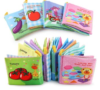 0-12Monthes Baby Cloth Book Fruits Animals Cognize Puzzle Book Infant Kids Early Learning Educational Fabric Books Toys игрушк