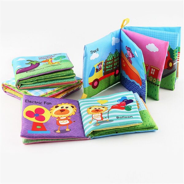 0-12Monthes Baby Cloth Book Fruits Animals Cognize Puzzle Book Infant Kids Early Learning Educational Fabric Books Toys игрушк - Image 5