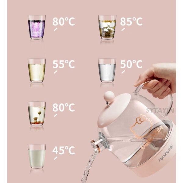 0.8L Portable Glass Electric Kettle 220V Household Health Pot Automatic Electric Mini Water Kettle Cute Portable Outdoor Tea Pot - Image 3