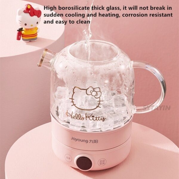 0.8L Portable Glass Electric Kettle 220V Household Health Pot Automatic Electric Mini Water Kettle Cute Portable Outdoor Tea Pot - Image 4