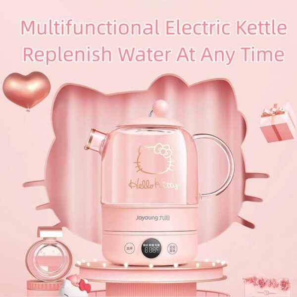 0.8L Portable Glass Electric Kettle 220V Household Health Pot Automatic Electric Mini Water Kettle Cute Portable Outdoor Tea Pot