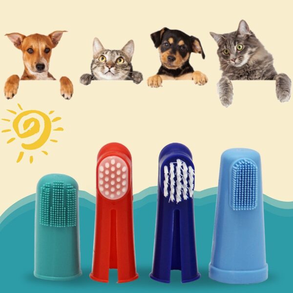 1/3 Pcs Soft Pet Finger Dog Toothbrush Dog Brush Bad Breath Tartar Teeth Tool Dog Accessories Cleaning Supplies pet products - Image 2