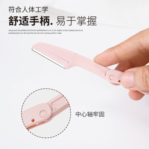 1/5pc Safe Folding Ladies Face Shaver Eyebrow Trimmer Blade Anti-Scratch Razor Makeup Tools Eyebrow Trimmer Face Razor for Women - Image 4
