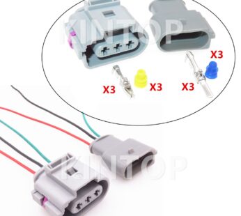 1 Set 3 Pins Automotive Crankshaft Sensor Wiring Connector For VW 1J09737236 1J0973723G 1717696-2 969852-8 Car Socket With Wires