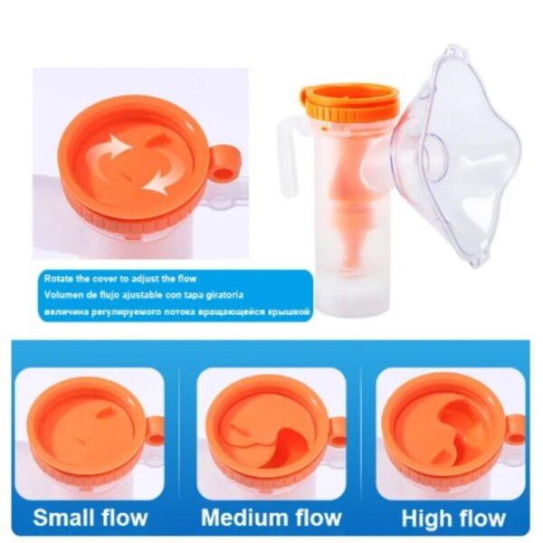 1 Set Nebulizer Mask Portable Atomizing Inhaler Compressor Children Adult Household Nebulizer Cup Filter Universal Bite Kits - Image 5