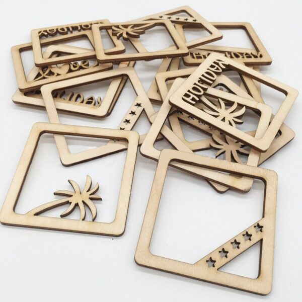 10Pcs DIY Wooden Chip Wood Slice Natural Material Handmade Craft Ornaments Home Decoration Wedding Accessories Wooden Supplies - Image 3