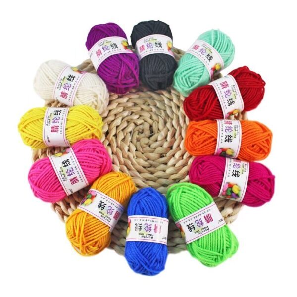 12pcs Multicolor Yarn Knitting Supplies , Crochet Craft For Crocheting And Knitting Yarn Starter Kit For Beginners - Image 3