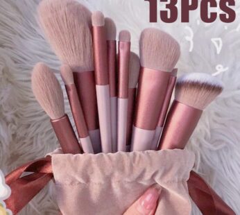 13 PCS Makeup Brushes Set Eye Shadow Foundation Women Cosmetic Brush Eyeshadow Blush Beauty Soft Make Up Tools Bag