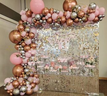 152 pc Balloon Arch Kit Chrome rose gold silver Wedding Birthday Party Decorations Baby Shower Latex Balaos