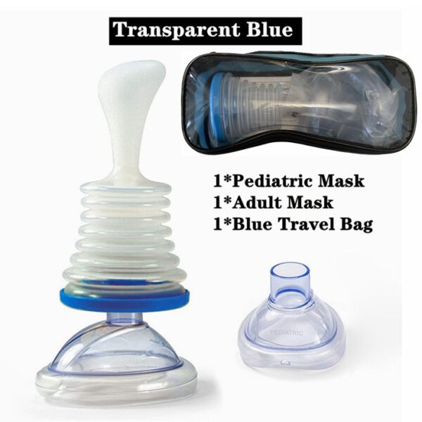 1Set Health Care Choking Rescue Device Blue Travel Kit for Adult and Children First Aid Kit Mask Anti Choking Emergency Device