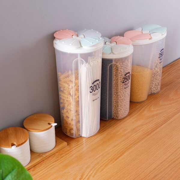 1pc Grain Miscellaneous Grain Storage Tank Plastic Partition Storage Tank Kitchen Household Food Sealed Multifunctional Storage - Image 4