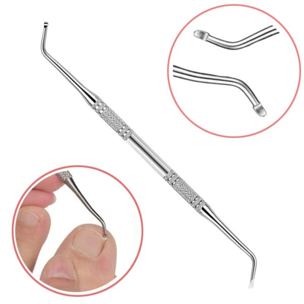 1pcs Toe Nail File Foot Nail Care Hook Ingrown Double Ended Ingrown Toe Correction Lifter File Manicure Pedicure Toenails Clean - Image 3