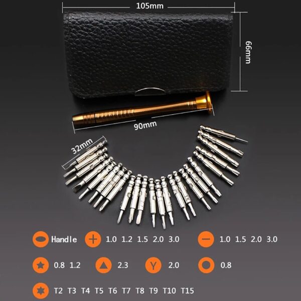 25 in 1 Mini Precision Screwdriver Magnetic Set Electronic Repair Tools Kit For iPhone Camera Watch PC - Image 4