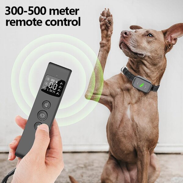 300-500m Electric Dog Training Collar Pet Remote Control Barkproof Collars for Dog Vibration Sound Shock Rechargeable Waterproof - Image 3