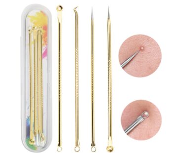 4PCS Acne Blackhead Comedone Black Spot Pimple Blemish Remover Skin Care Women Beauty Acne Treatment Pore Cleanser Needle Hook