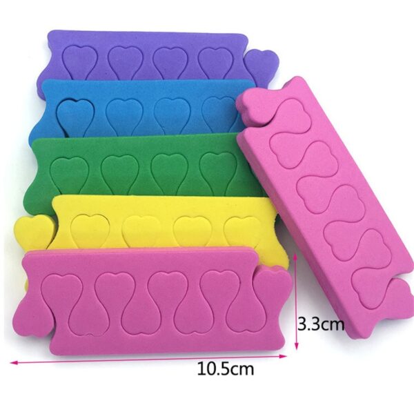 5Pair Nail Art Toes Separators Soft Sponge Fingers Foots Beauty Tools Dividers Polish Manicure Pedicure Professional Feet Care