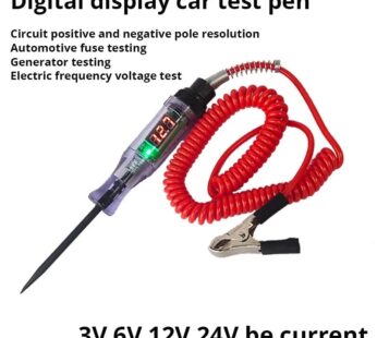 6V 12V 24V DC Car Truck Voltage Circuit Tester Digital Display Long Probe Pen Light Bulb Automobile Diagnostic Tools Auto Repair