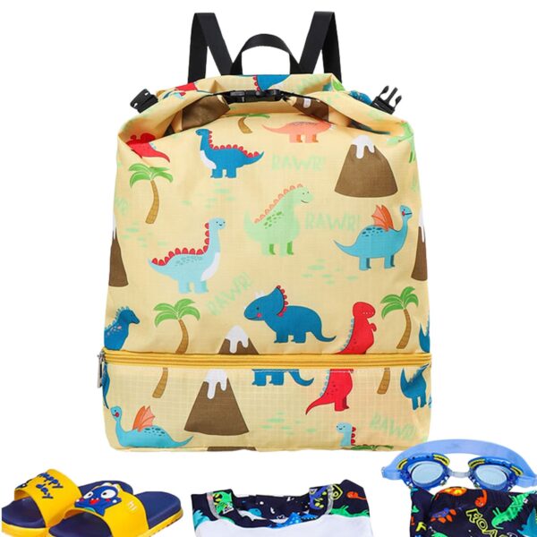 Children Waterproof Swimming Backpack Kids Outdoor Pool Beach Backpack Combo Dry Wet Bags Adjustable Sports Storage Bag Dropship - Image 2