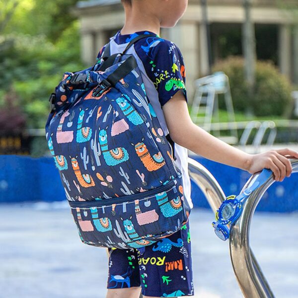 Children Waterproof Swimming Backpack Kids Outdoor Pool Beach Backpack Combo Dry Wet Bags Adjustable Sports Storage Bag Dropship