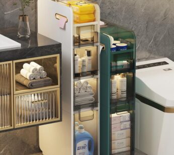 Crack Storage Rack Home Kitchen Floor-to-ceiling Multi-layer Ultra-narrow Bathroom Bathroom Cabinet Washstand Storage Trolley