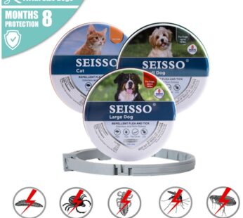 Dog Anti Flea And Tick Collars,Pet 8Month Protection Adjustable Collar For Large Dog Puppy Cat, Dogs Accessories