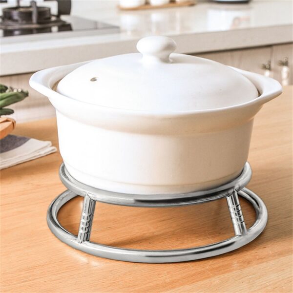 Home Wok Rack Double Insulation Heat Resistant Anti-scald Rack Thick Stainless Steel Round Shelf Kitchen Supplies - Image 5