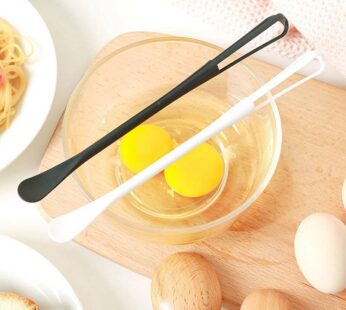 Mini Hand Whisk With Spoon Egg Mixer Scoop Plastic Egg Whisk Space Saving Egg Beater Home Kitchen Seasoning Stirring Stick