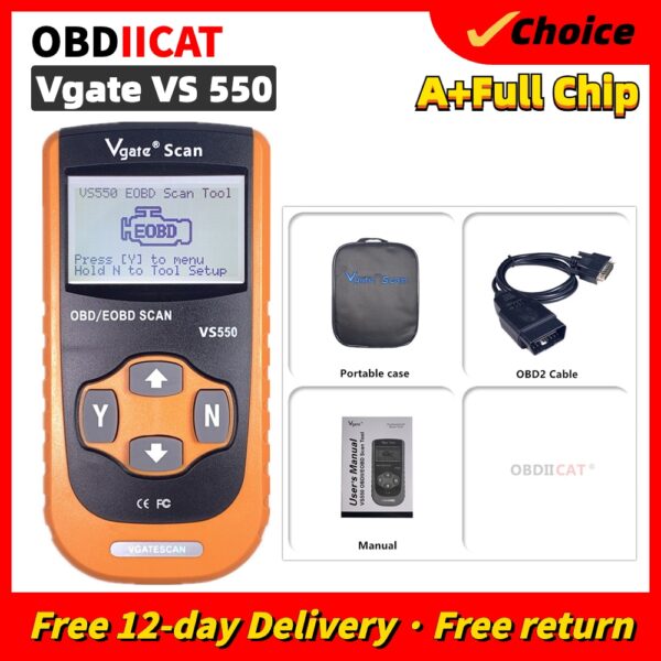 Newest Vgate VS550 Automotive CAN ODB II 2 OBD2 OBDII Diagnose Code Reader Scanner Scan Tools VS 550