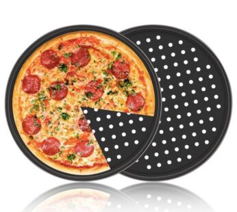 Pizza Pan with Holes Carbon Steel Perforated Baking Pan Round Pizza Crispy Crust Tray Bakeware Set Cooking Accessories