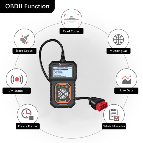 QUICKLYNKS T31 Car Full OBD2/EOBD Scanner Check Auto Engine System Diagnostic Tools Automotive Professional Code Reader Scanner - Image 2