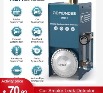 Romondes SM601 Smoke Leak Detector EVAP Smoke Machine Automotive Leak Detector Fuel Pipe Leakage Locator for Car Motorcycle