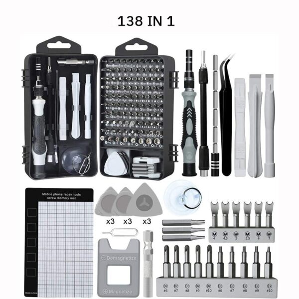Screwdriver Tool Set Phone Computer Maintenance Disassembly Tool Multifunctional Manual Screwdriver Set 122 in 1 Or 138 in 1 - Image 2