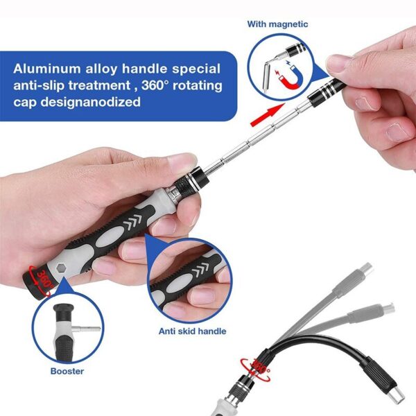 Screwdriver Tool Set Phone Computer Maintenance Disassembly Tool Multifunctional Manual Screwdriver Set 122 in 1 Or 138 in 1 - Image 6