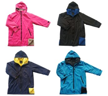 Surf Swim Parka Poncho Coat Jacket with Inner Pocket Suit Bathrobe Anorak Thermal Kids Changing Robe for Outdoor Sports Beach