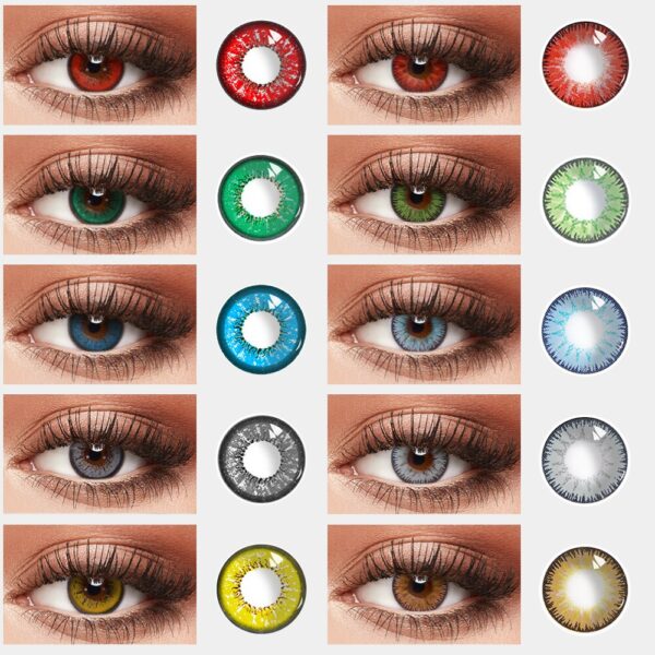 Visual Click Color Contact Lenses For Eyes Anime Cosplay Colored Lenses Blue Red Multi Colored Lenses Contact Lens Beauty Pupils