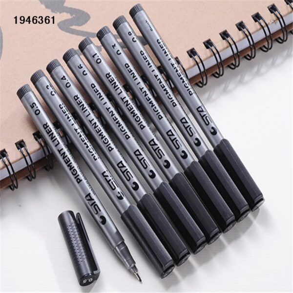 Waterproof STA Art Markers brush pen office student School Painting Line Drawing Black fine sketch Pens art supplies - Image 3