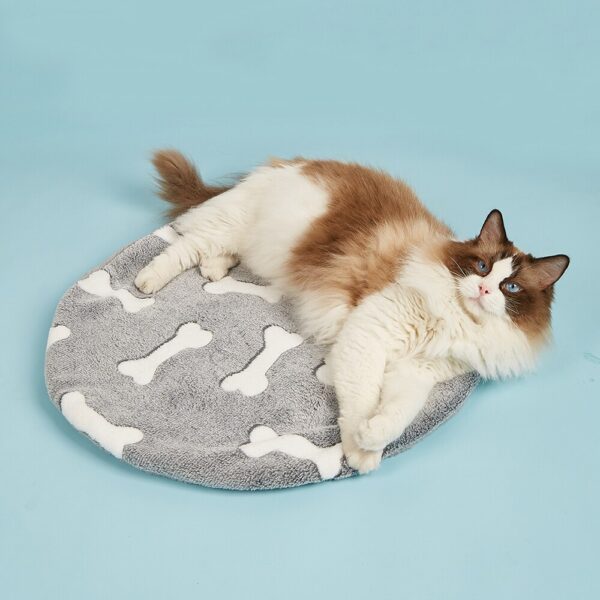 Winter Round Sleeping Mats For Cats Dogs Soft Cozy Warm Blankets Puppy Kitten Bed Sofa Cushion Travel Pet Car Mat Cat Supplies - Image 2