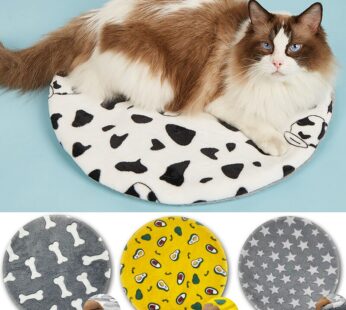 Winter Round Sleeping Mats For Cats Dogs Soft Cozy Warm Blankets Puppy Kitten Bed Sofa Cushion Travel Pet Car Mat Cat Supplies