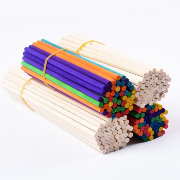 Wooden Craft Sticks Bulk, Wood Sticks for Crafts, Wooden Sticks for Crafting, Wood Dowels for Crafting Wooden Stick - Image 2