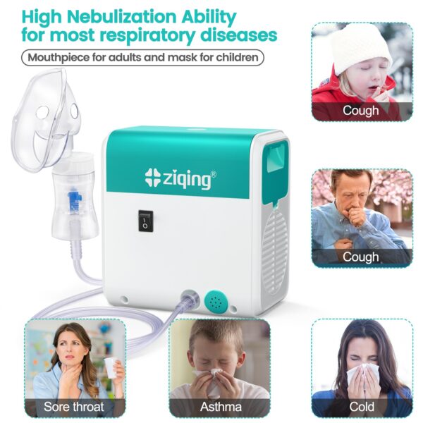 Ziqing Compressor Nebulizer Machine Nebulizador Household Health Monitors Portable Quiet Atomized Humidifier for Adult Child - Image 4